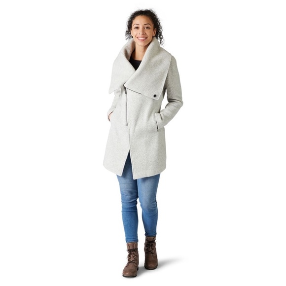 Smartwool Anchor Line Sherpa Asymmetrical Zip Up Merino Wool Coat - Picture 2 of 12